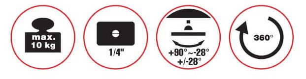 Supporto per proiettore da pavimento Elegant BW nero / noce (23295)